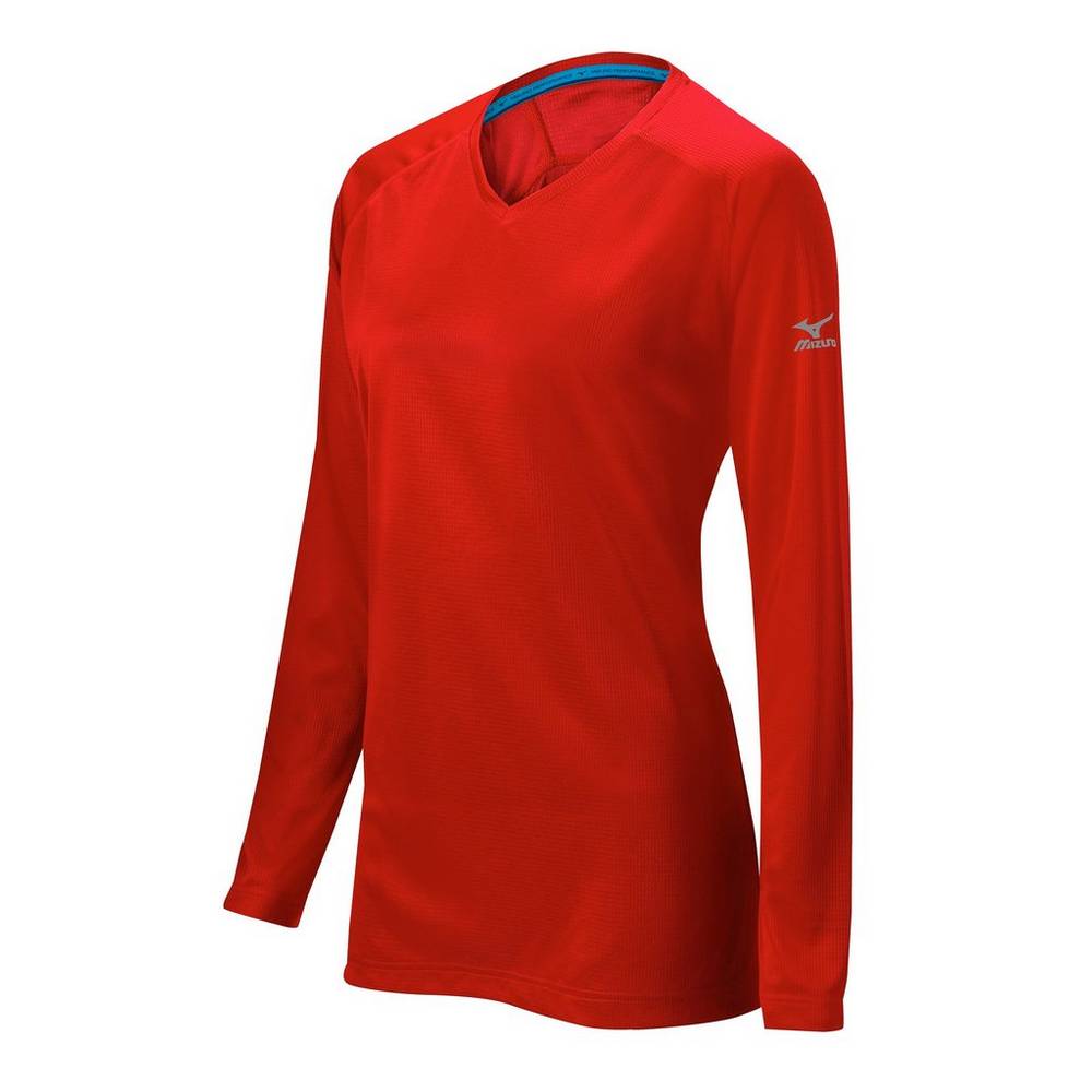 Mizuno Women's Comp Training Tops Red (350587-TVY)